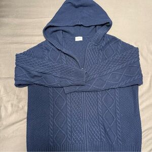 Sunday Best Dark Blue Zip-Up Hoodie